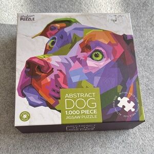 1000 piece Abstract Dog Jigsaw Puzzle - Multicolor
